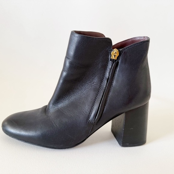 See By Chloe Boots Louise Ankle Leather Block Heel Casual Chic Minimal Black 7 - Picture 12 of 16